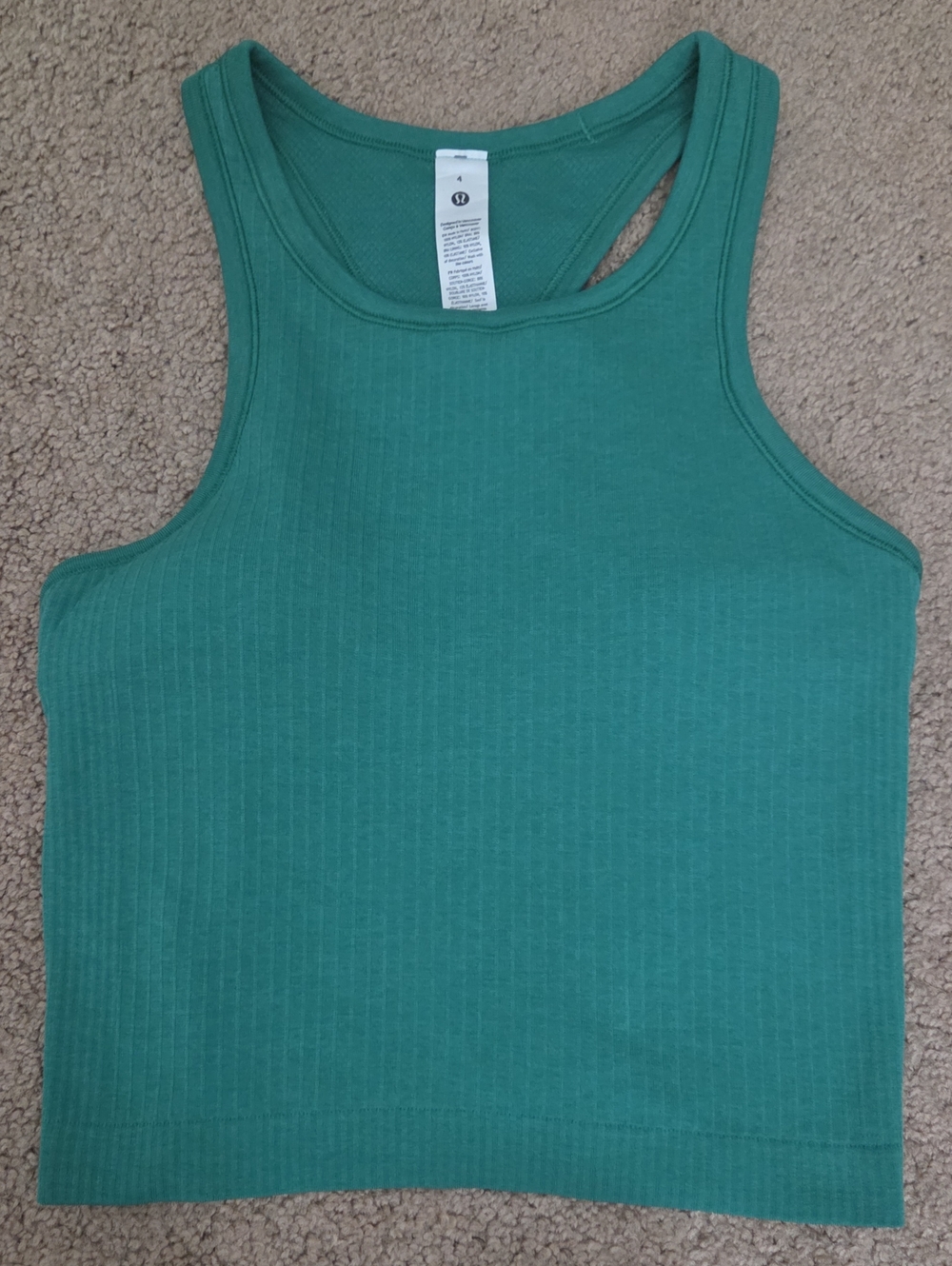 *NWOT* Lululemon Teal Ribbed Tank